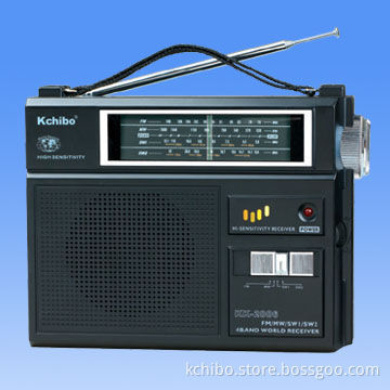 FM/MW/SW1-2 4-Band World Receiver with High Sensitivity